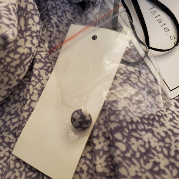 1. State Ditsy Floral Babydoll Top XXL Short Sleeve Pintuck Spring Blouse NEW - Picture 12 of 15